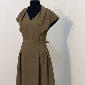 Brown Flared Dress